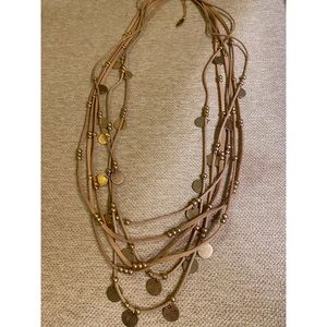 Tan and gold Plunder necklace